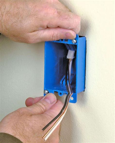 add wire to electrical box|installing electrical box on drywall.